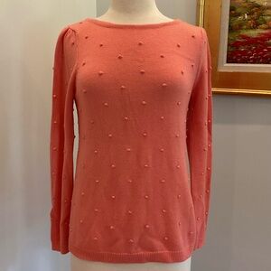 Sézane La Maille‎ Coral Pom Pom Sweater 100% Merino Wool